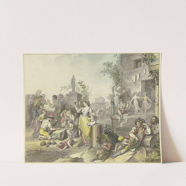 Amusements in Trastevere by Johann Heinrich Ramberg