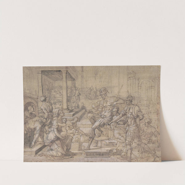 Amya Petitioning Faustus for the Custody of Saint Mamas (ca. 1543) by Jean Cousin the Elder