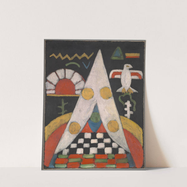 An Abstract Arrangement of American Indian Symbols (1914-1915) by Marsden Hartley