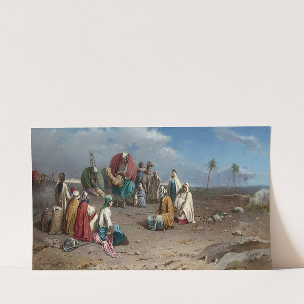 An Algerian Caravan At Rest by Francesco Peluso