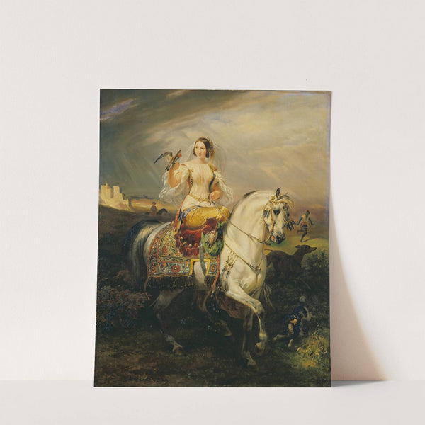 An Algerian Lady Hawking (1839) by Horace Vernet