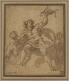 An allegory of Architecture; A male figure with two putti