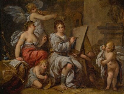 An allegory of painting — size preview