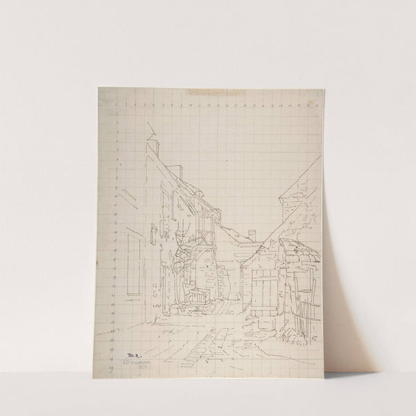 An Alleyway between Houses by Théodore Rousseau