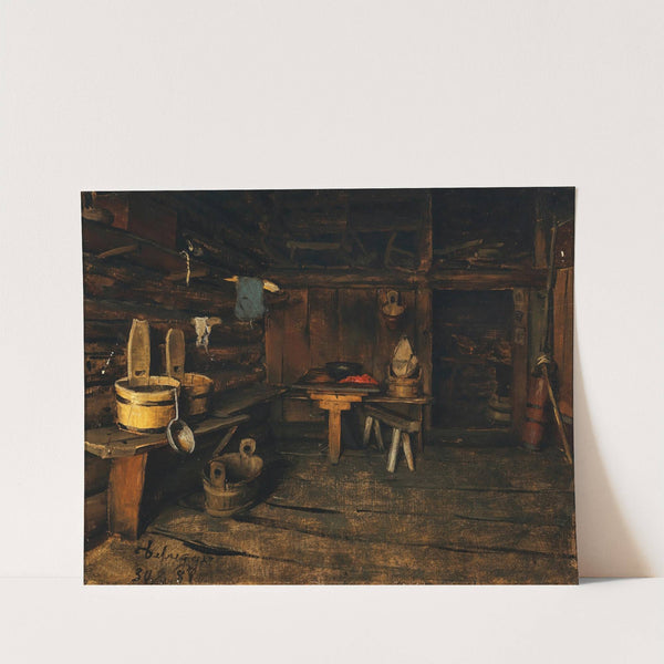 An Alpine Hut Interior (1887) by Franz von Defregger