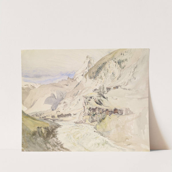 An Alpine Valley, the Matterhorn in the Distance by John Ruskin