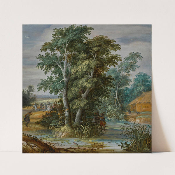 An ambush in a wooded landscape by Alexander Keirincx