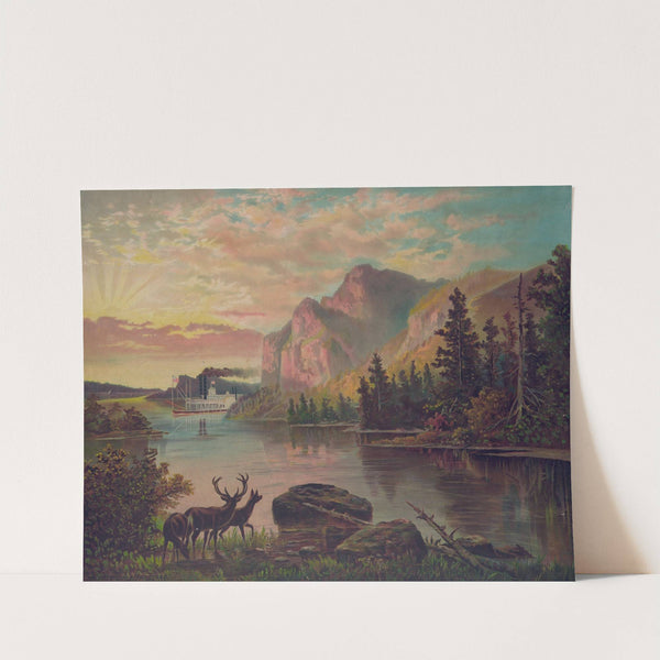 An American river scene by Krebs Lith. Co