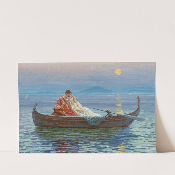 An Amorous Couple In Moonlight by Karl Liebscher