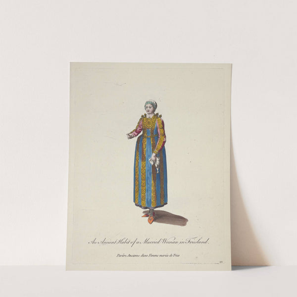 An ancient habit of a married woman in Friesland. Parûre ancienne d’une femme mariée de Frise. (1757-1772) by Charles Grignion