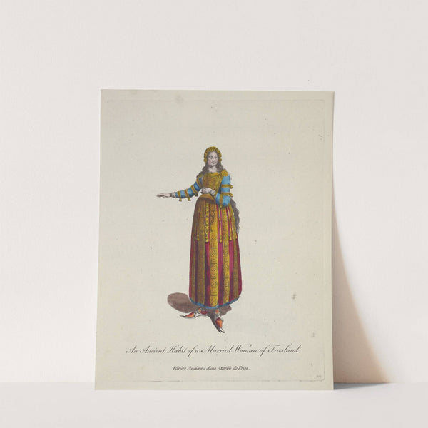 An ancient habit of a married woman of Friesland. Parûre ancienne d’une mariée de Frise. (1757-1772) by Charles Grignion