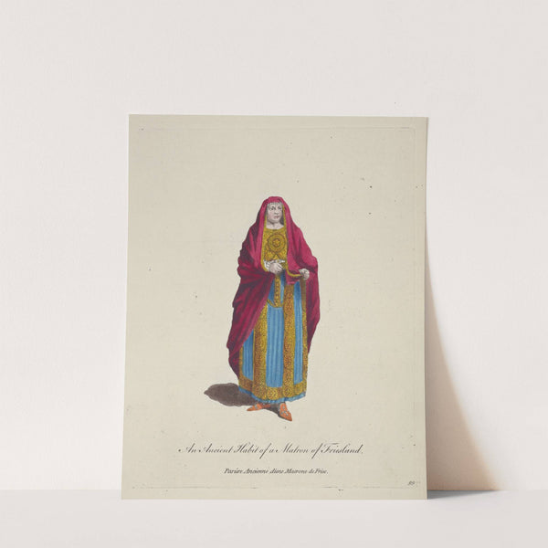 An ancient habit of a matron of Friesland. Parûre ancienne d’une matrone de Frise. (1757-1772) by Charles Grignion