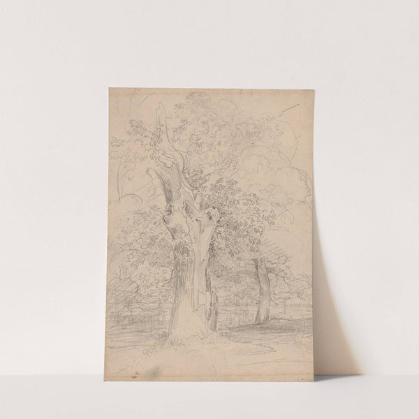 An Ancient Tree with Figures in a Landscape by Friedrich Salathé