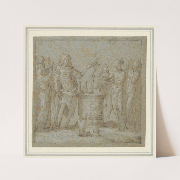 An Antique Scene of Sacrifice (1540–42) by Francesco de''' Rossi