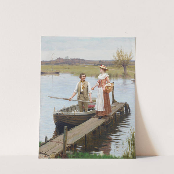 An apple for the boatman by Edmund Blair Leighton