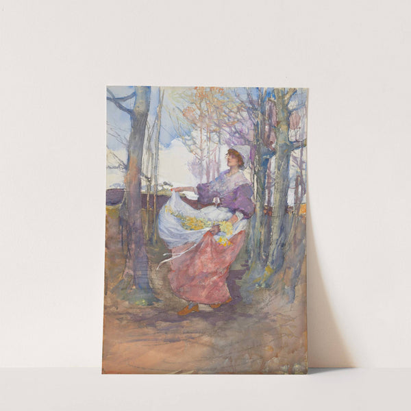 An apron full of flowers by Elizabeth Adela Forbes