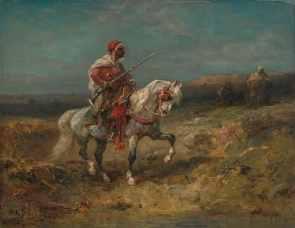 An Arab horseman on the look-out