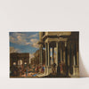 An Architectural Capriccio With A Bacchanalian Procession by Filippo Gagliardi