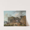 An Architectural Capriccio With An Artist Sketching In The Foreground by Hubert Robert
