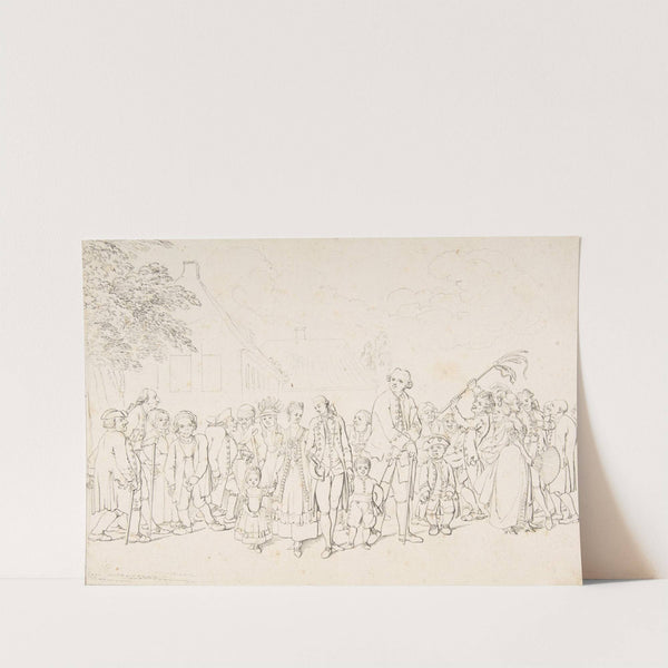 An Aristocratic Family Visiting Paupers by Daniel Nikolaus Chodowiecki