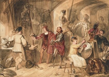 An armourer’s shop