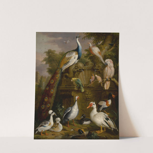 An assembly of birds in a parkland landscape by Jakob Bogdány
