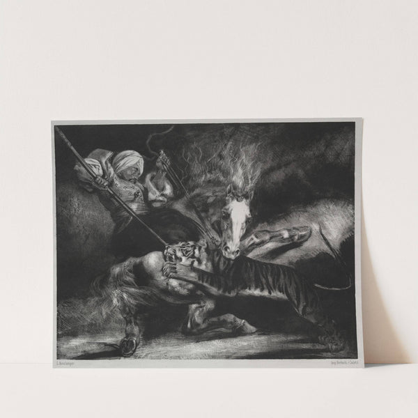 An Attack by a Tiger (1830) by Louis Candide Boulanger