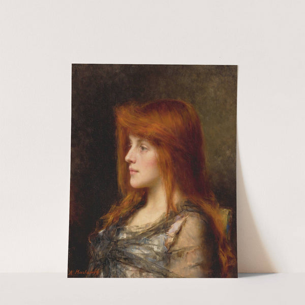 An Auburn Haired young Woman by Alexei Harlamoff