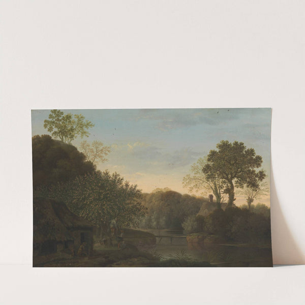 An Autumn Landscape with Apple Pickers by George Smith