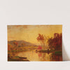 An Autumn Landscape with Cattle Watering at a River by Jasper Francis Cropsey