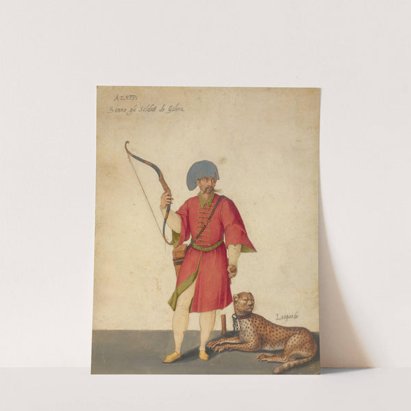 An Azappo Archer with a Cheetah by Jacopo Ligozzi