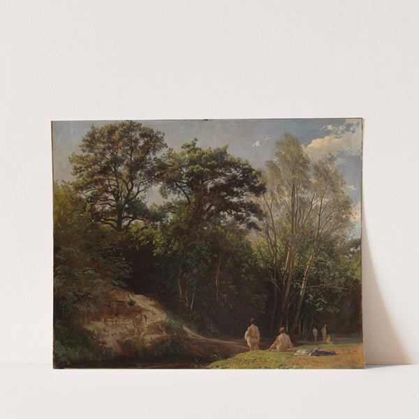 An der Alb II (mit Badenden) by Johann Wilhelm Schirmer