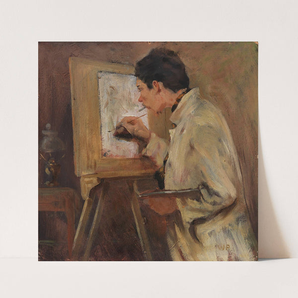 An der Staffelei by Wlodzimierz Popiel