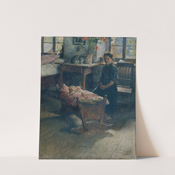 An der Wiege by Gustav August Hessl