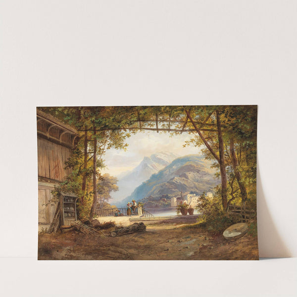 An einem oberitalienischen See by Franz Barbarini