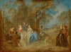 An elegant company in a park