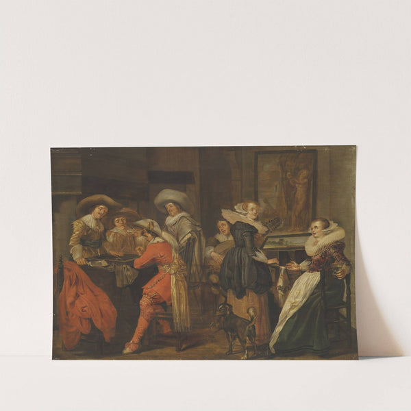 An elegant company in an interior by Pieter Codde