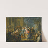 An Elegant Company Making Merry Outside A Palace by Johann Georg Platzer