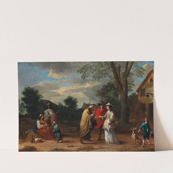 An Elegant Couple Meeting A Fortune Teller by David Teniers The Younger