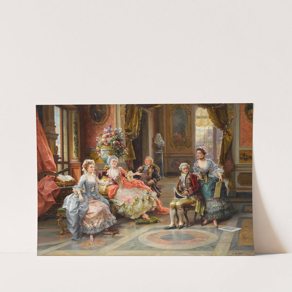 An elegant gathering by Cesare Auguste Detti