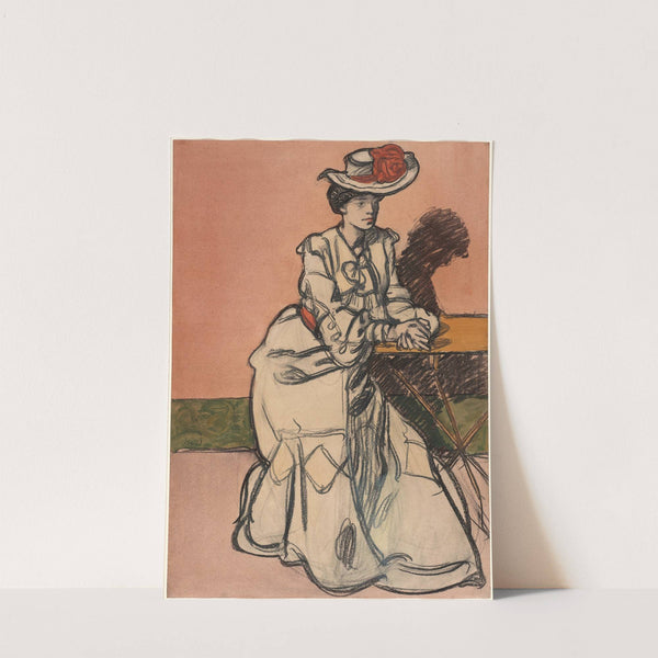 An Elegant Parisiènne Seated in a Café (c. 1895) by Maxime Dethomas