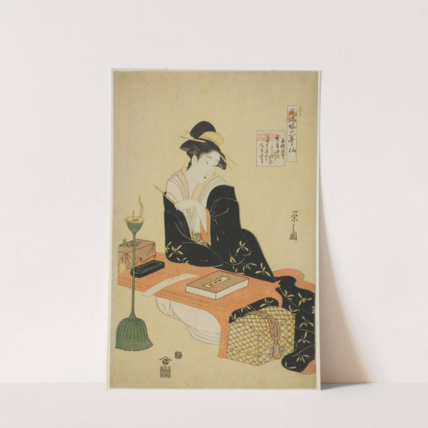 An Elegant Parody of the Six Poetic Immortals (Furyu yatsushi rokkasen); The Priest Kisen (c. 1793) by Chōbunsai Eishi