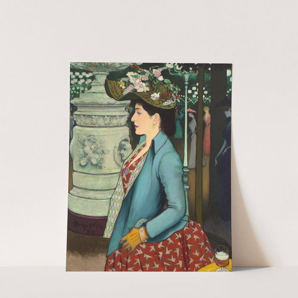 An Elegant Woman at the Élysée Montmartre by Louis Anquetin