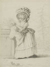 An Elegant Young Woman in a Garden