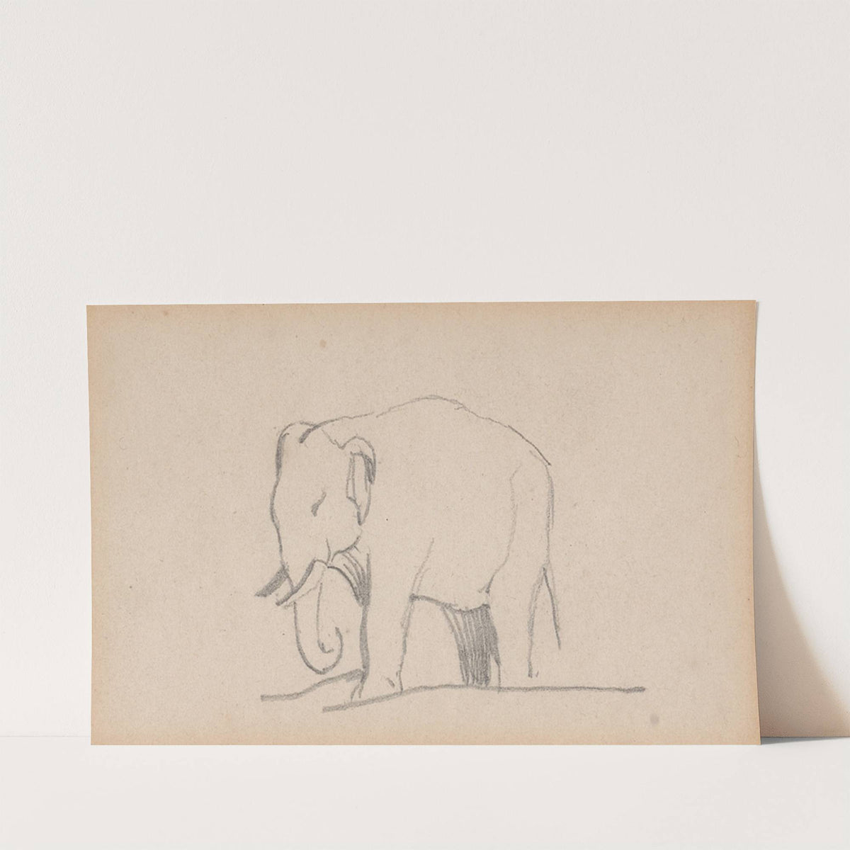 An Elephant, facing left by Daniel Maclise