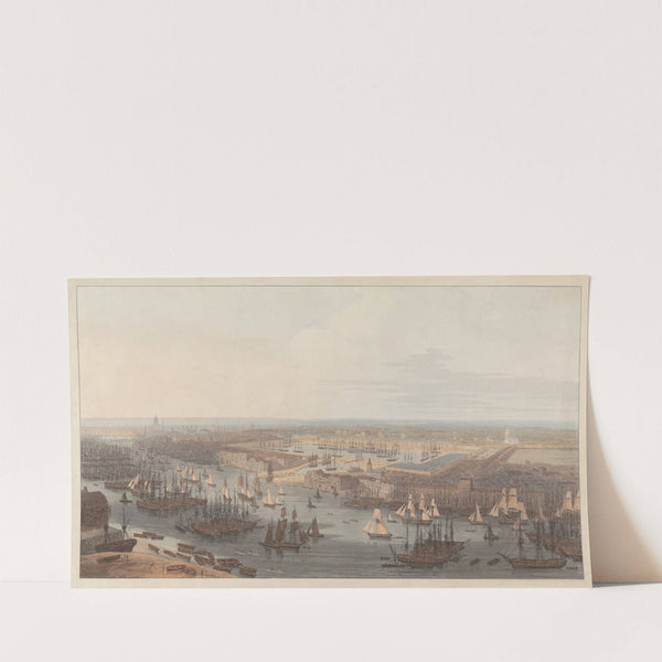 An Elevated View of the New Dock in Wapping (1803) by William Daniell