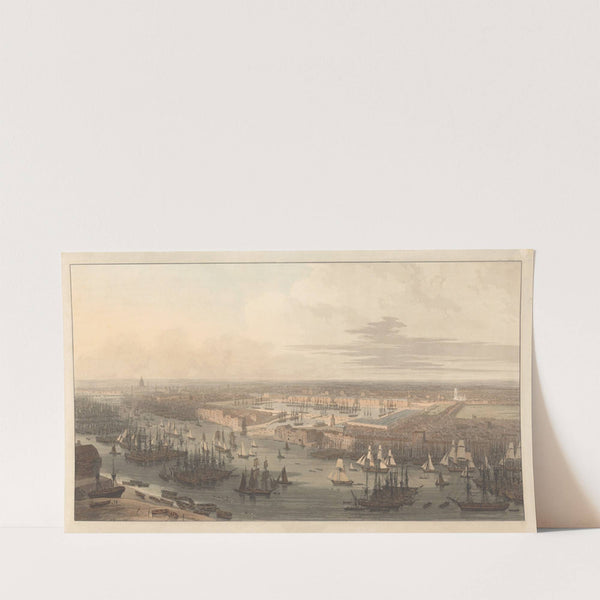 An Elevated View of the New Dock in Wapping (1803) by William Daniell