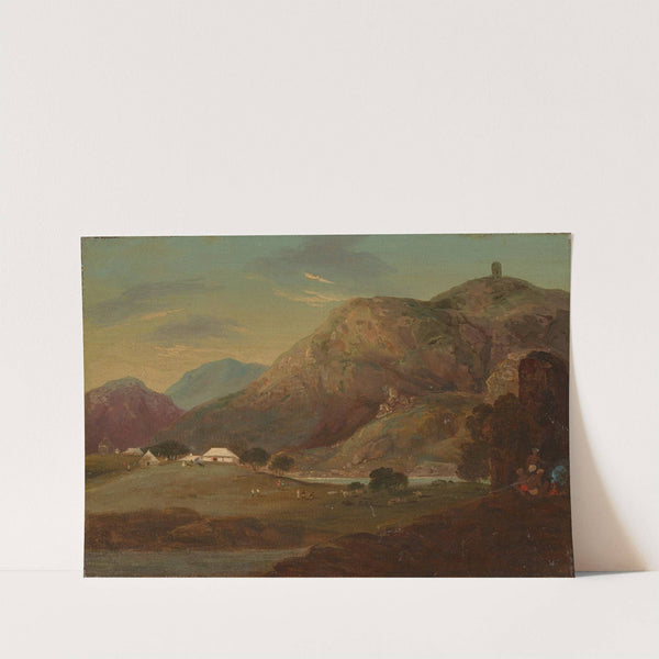 An encampment by a river at dusk by Sir Charles D'Oyly
