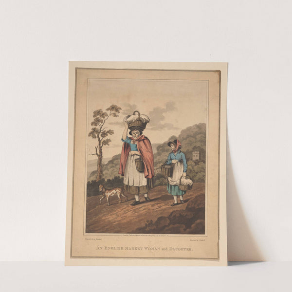 An English market woman and daughter. (1822) by John Hassell