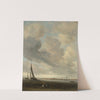 An estuary scene with a distant view of Haarlem by Salomon van Ruysdael